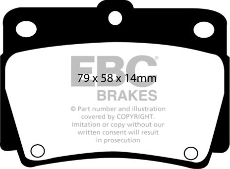 EBC Brakes DP1228 - Bremžu uzliku kompl., Disku bremzes www.autospares.lv