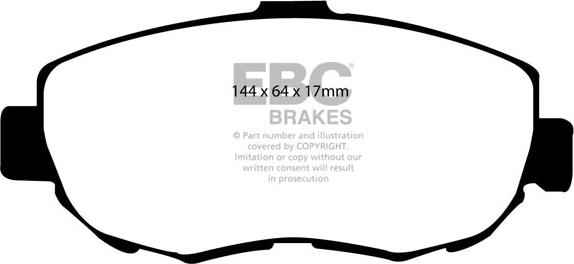 EBC Brakes DP21223 - Тормозные колодки, дисковые, комплект www.autospares.lv