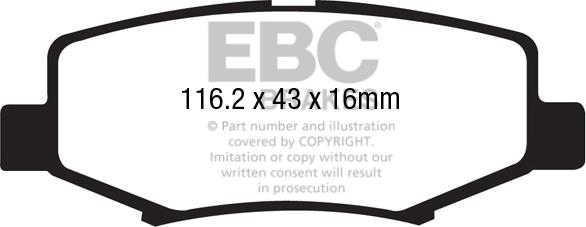 EBC Brakes DP1799 - Bremžu uzliku kompl., Disku bremzes www.autospares.lv