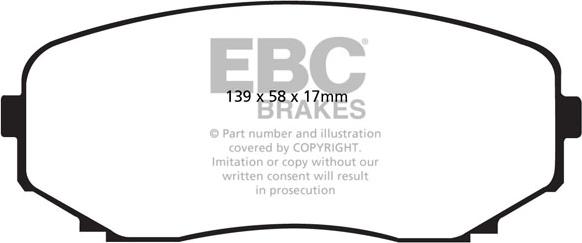 EBC Brakes DP1794 - Brake Pad Set, disc brake www.autospares.lv