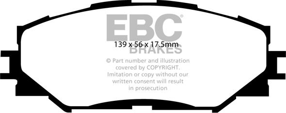 EBC Brakes DP1791 - Bremžu uzliku kompl., Disku bremzes www.autospares.lv