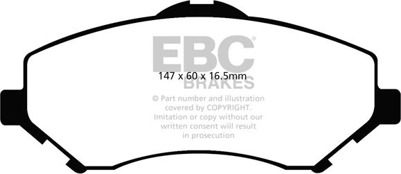 EBC Brakes DP61798 - Bremžu uzliku kompl., Disku bremzes www.autospares.lv