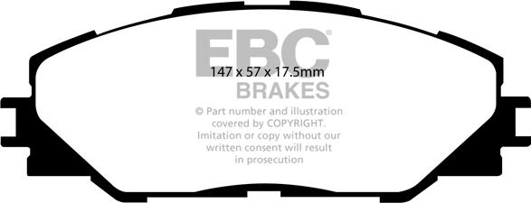 EBC Brakes DP61792 - Bremžu uzliku kompl., Disku bremzes www.autospares.lv