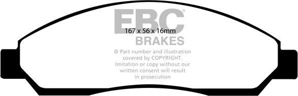 EBC Brakes DP1705 - Bremžu uzliku kompl., Disku bremzes www.autospares.lv