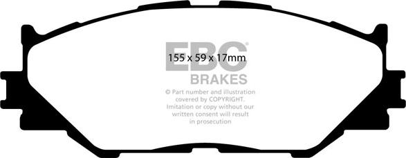 EBC Brakes DP1772 - Bremžu uzliku kompl., Disku bremzes www.autospares.lv