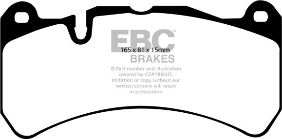 EBC Brakes DP81591RP1 - Augstas veiktspējas bremžu uzliku komplekts www.autospares.lv