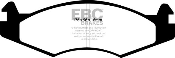 EBC Brakes DP813 - Bremžu uzliku kompl., Disku bremzes www.autospares.lv