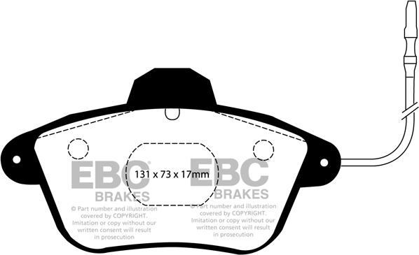 EBC Brakes DP882 - Bremžu uzliku kompl., Disku bremzes www.autospares.lv