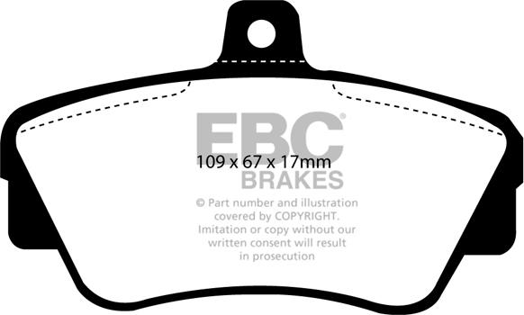 EBC Brakes DP838 - Bremžu uzliku kompl., Disku bremzes www.autospares.lv