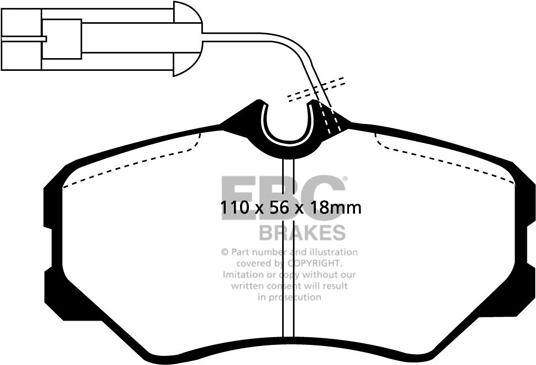 EBC Brakes DP820 - Bremžu uzliku kompl., Disku bremzes www.autospares.lv