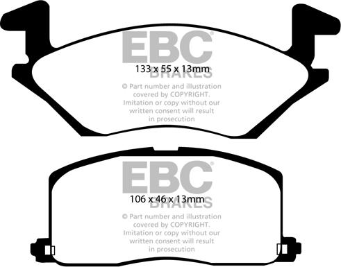 EBC Brakes DP879 - Bremžu uzliku kompl., Disku bremzes www.autospares.lv