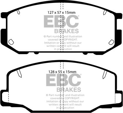 EBC Brakes DP877 - Bremžu uzliku kompl., Disku bremzes www.autospares.lv