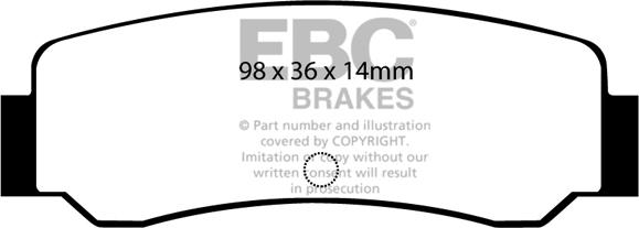 EBC Brakes DP392 - Bremžu uzliku kompl., Disku bremzes www.autospares.lv