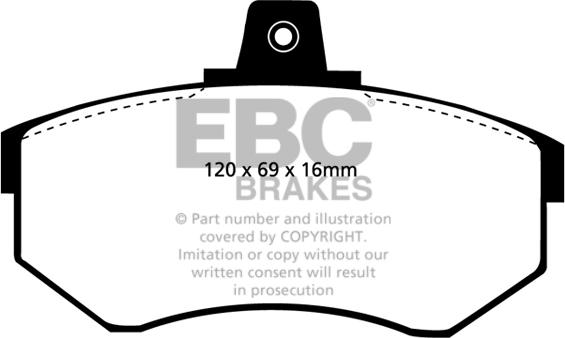 EBC Brakes DP3692 - Bremžu uzliku kompl., Disku bremzes www.autospares.lv