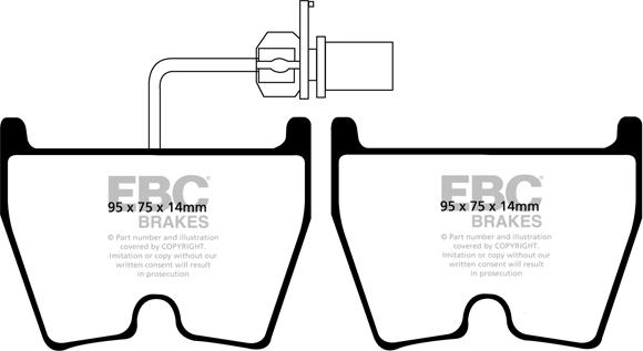 EBC Brakes DP41513R - Bremžu uzliku kompl., Disku bremzes www.autospares.lv