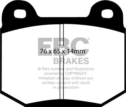 EBC Brakes DP31538C - Brake Pad Set, disc brake www.autospares.lv