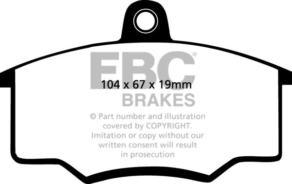 EBC Brakes DP310 - Bremžu uzliku kompl., Disku bremzes autospares.lv