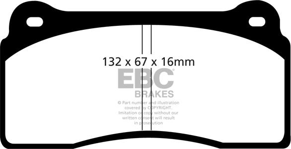 EBC Brakes DP41110R - Bremžu uzliku kompl., Disku bremzes www.autospares.lv