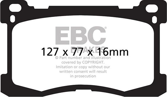 EBC Brakes DP31882C - Bremžu uzliku kompl., Disku bremzes www.autospares.lv