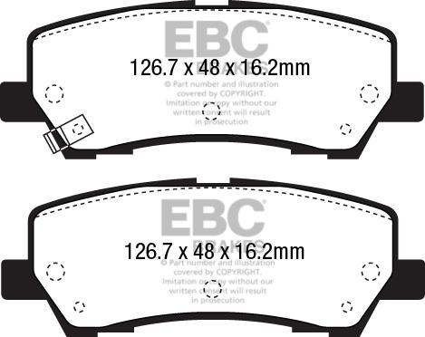 EBC Brakes DP43043R - Bremžu uzliku kompl., Disku bremzes www.autospares.lv