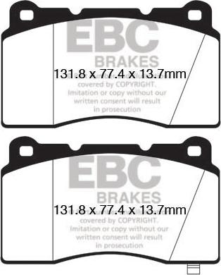 EBC Brakes DP32147C - Bremžu uzliku kompl., Disku bremzes autospares.lv