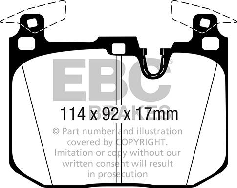 EBC Brakes DP42360R - Bremžu uzliku kompl., Disku bremzes www.autospares.lv