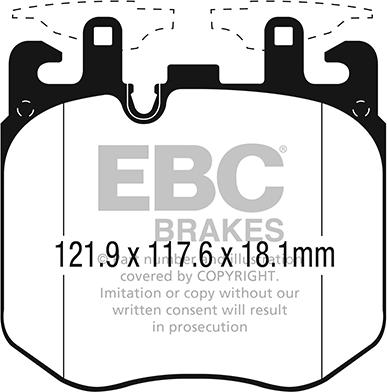 EBC Brakes DP32304C - Bremžu uzliku kompl., Disku bremzes www.autospares.lv