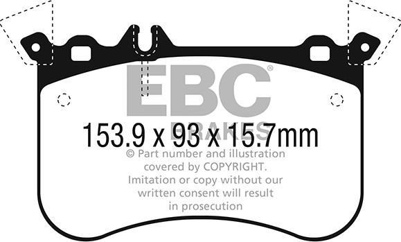 EBC Brakes DP32311C - Bremžu uzliku kompl., Disku bremzes www.autospares.lv