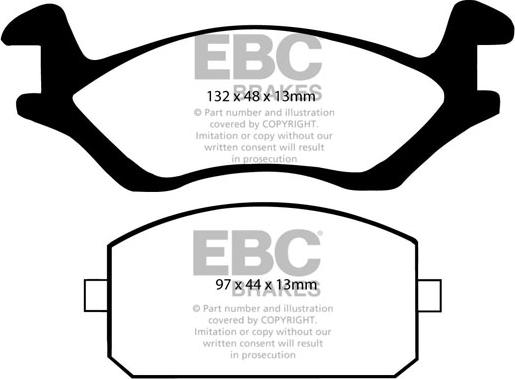 EBC Brakes DP322 - Brake Pad Set, disc brake www.autospares.lv