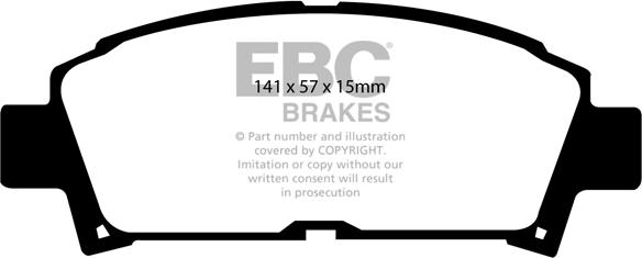 EBC Brakes DP2995 - Тормозные колодки, дисковые, комплект www.autospares.lv