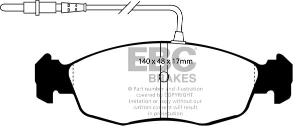 EBC Brakes DP2948 - Bremžu uzliku kompl., Disku bremzes www.autospares.lv