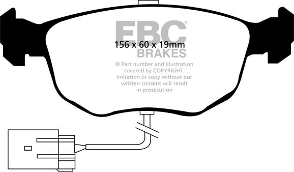 EBC Brakes DP2956 - Bremžu uzliku kompl., Disku bremzes www.autospares.lv