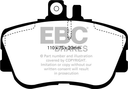 EBC Brakes DP2962 - Bremžu uzliku kompl., Disku bremzes www.autospares.lv