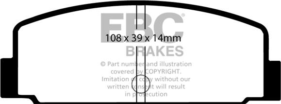 EBC Brakes DP290 - Bremžu uzliku kompl., Disku bremzes www.autospares.lv