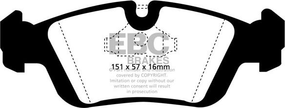 EBC Brakes DP4914R - Brake Pad Set, disc brake www.autospares.lv