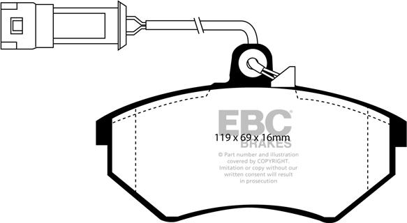 EBC Brakes DP2982/2 - Bremžu uzliku kompl., Disku bremzes www.autospares.lv