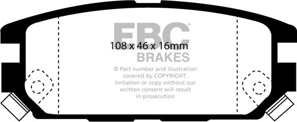 EBC Brakes DP5987NDX - Bremžu uzliku kompl., Disku bremzes www.autospares.lv