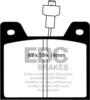 EBC Brakes DP292 - Bremžu uzliku kompl., Disku bremzes www.autospares.lv