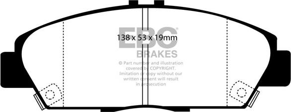 EBC Brakes DP2975 - Brake Pad Set, disc brake www.autospares.lv