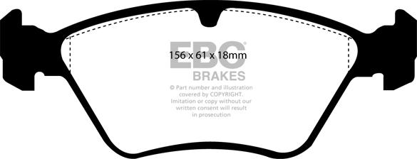 EBC Brakes DP4976R - Bremžu uzliku kompl., Disku bremzes www.autospares.lv