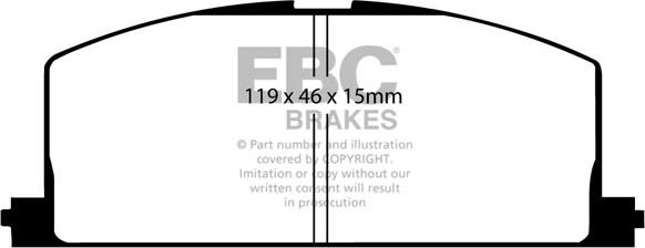 EBC Brakes DP2453 - Bremžu uzliku kompl., Disku bremzes www.autospares.lv