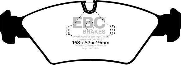 EBC Brakes DP2414 - Тормозные колодки, дисковые, комплект www.autospares.lv