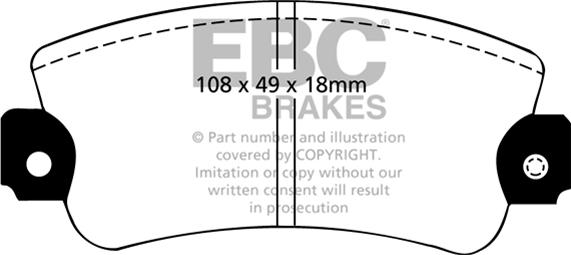 EBC Brakes DP2485 - Bremžu uzliku kompl., Disku bremzes www.autospares.lv