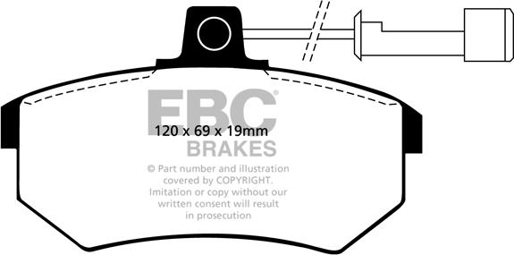 EBC Brakes DP4486R - Bremžu uzliku kompl., Disku bremzes www.autospares.lv