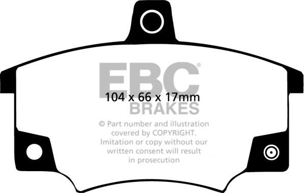 EBC Brakes DP2420/2 - Brake Pad Set, disc brake www.autospares.lv