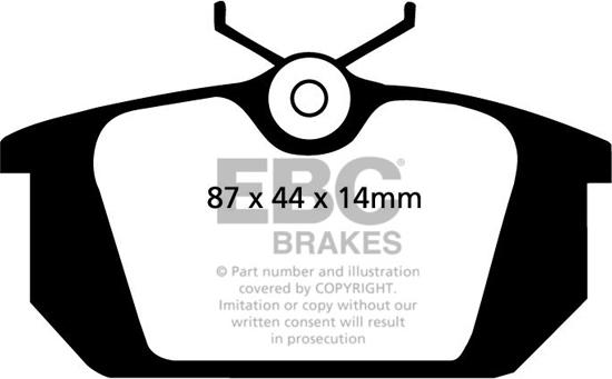 EBC Brakes DP2596 - Brake Pad Set, disc brake www.autospares.lv