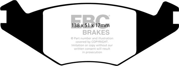 EBC Brakes DP2515 - Bremžu uzliku kompl., Disku bremzes www.autospares.lv