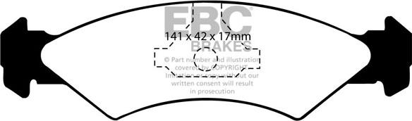 EBC Brakes DP2512 - Bremžu uzliku kompl., Disku bremzes www.autospares.lv