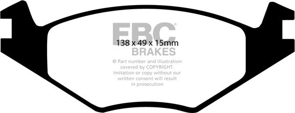 EBC Brakes DP4517R - Тормозные колодки, дисковые, комплект www.autospares.lv