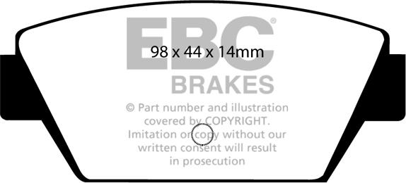 EBC Brakes DP2576 - Bremžu uzliku kompl., Disku bremzes www.autospares.lv